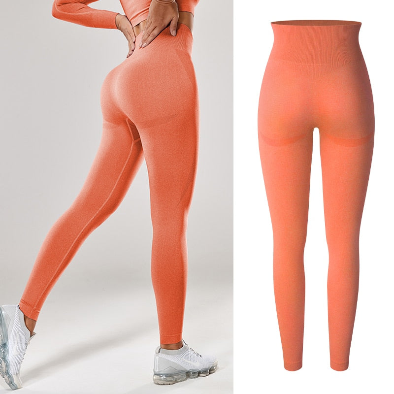 Women Sexy High Waist Scrunch Leggings Booty Push Up Workout Legging Butt Lifting Seamless