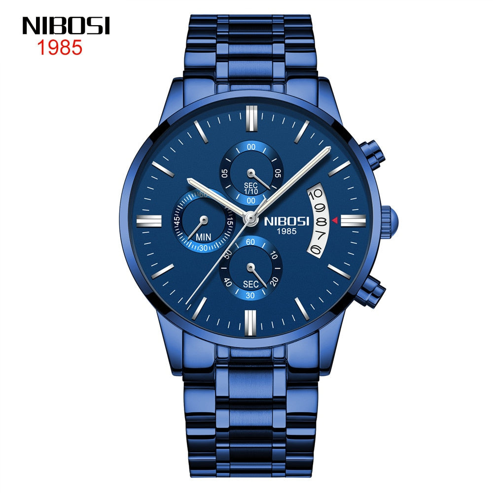 NIBOSI Men Watches Luxury Famous Top Brand Men's Fashion Casual Dress Watch Military Quartz Wristwatches Relogio Masculino Saat