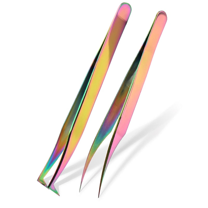 Professional Eyelashes Tweezers For Lashes Extension Nipper Stainless Steel High Precision Eyelash Extension Eyebrow Tweezers