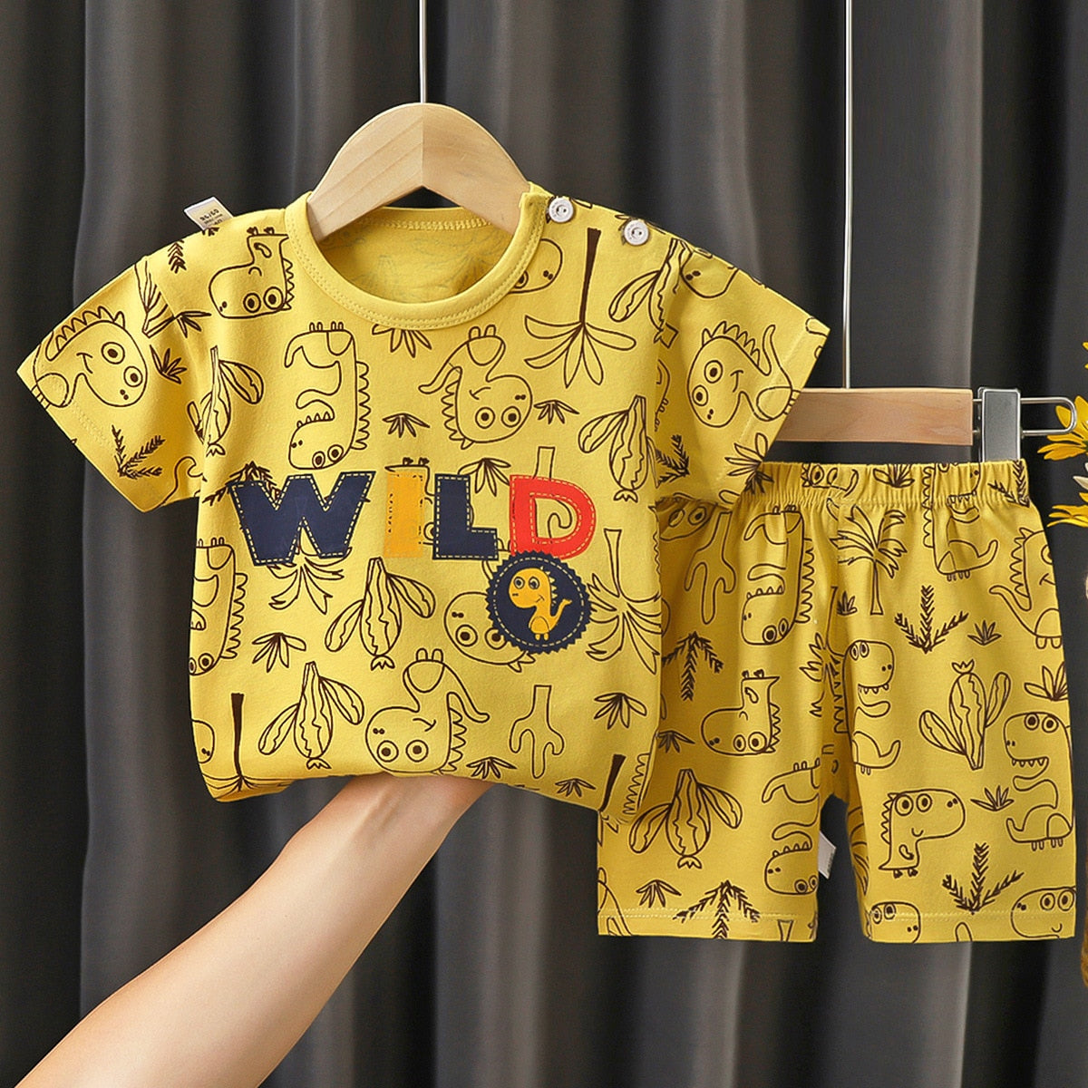 Disney Summer Cotton Baby Sets short sleeve Boy T-shirt + Shorts Sets Toddler Clothing Baby Boy Clothes