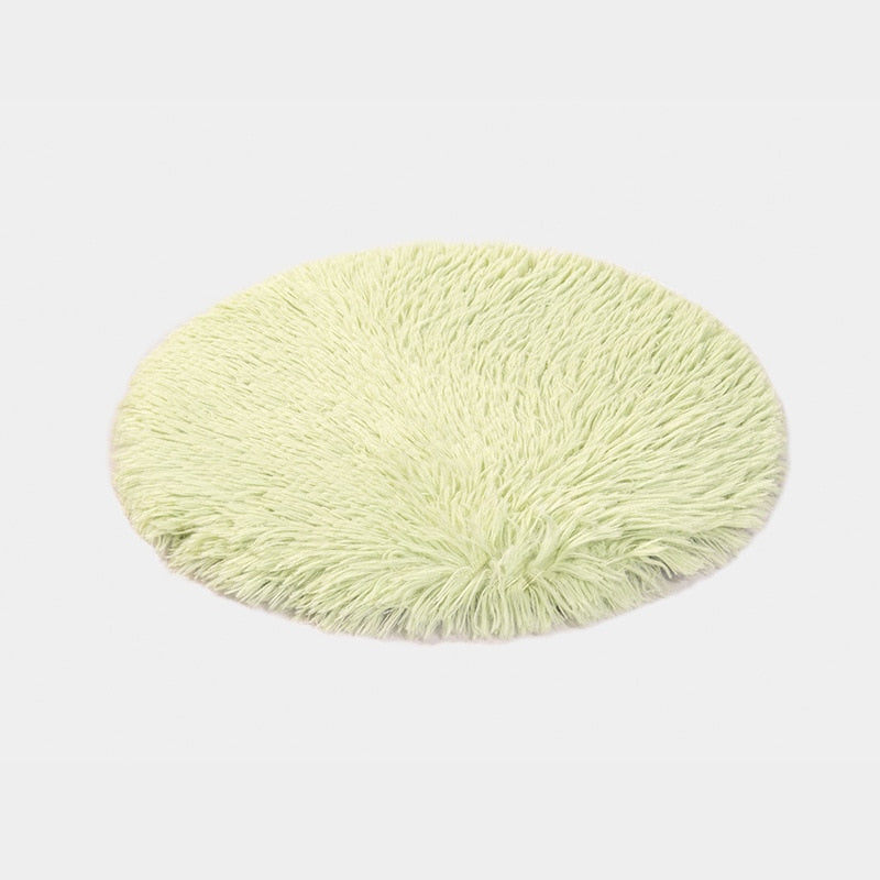 Long Plush Pet Soft Fleece Pad Thickened Pet Sleeping Mat Round Pet Blanket Bed Mat For Puppy Dog Cat Cushion Pet Accessories