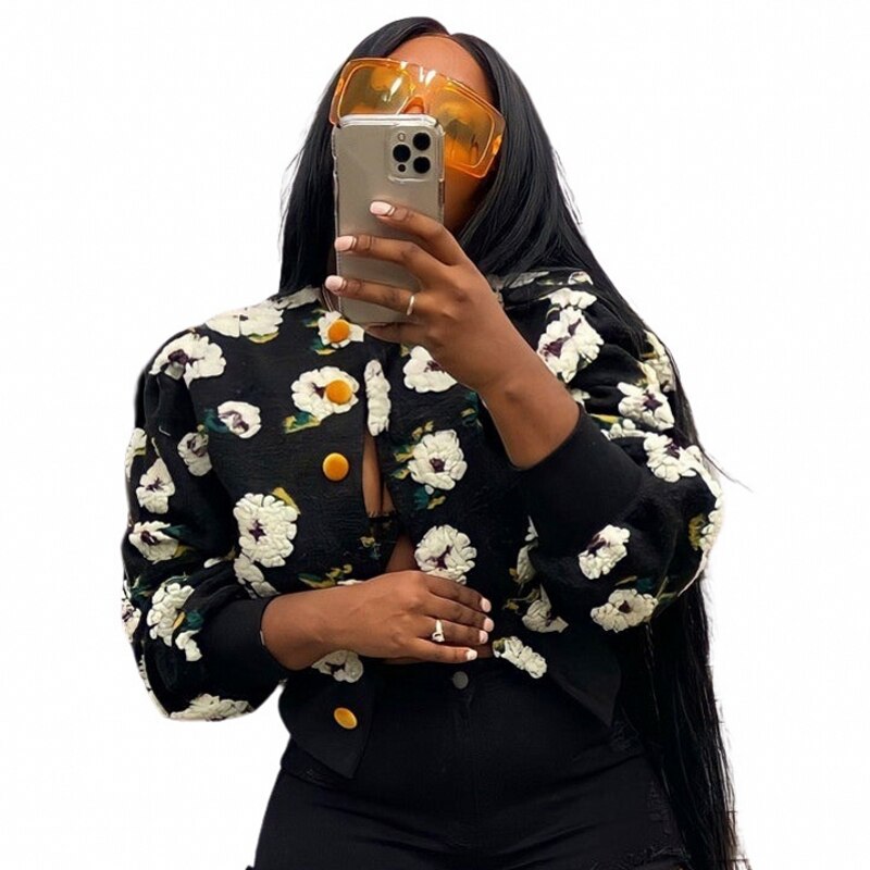 Dashiki African Casual Loose Jacket Woman Jacket Bomber Jacket Women Colorblock Coat Women Winter Spring Autumn New Sports Style