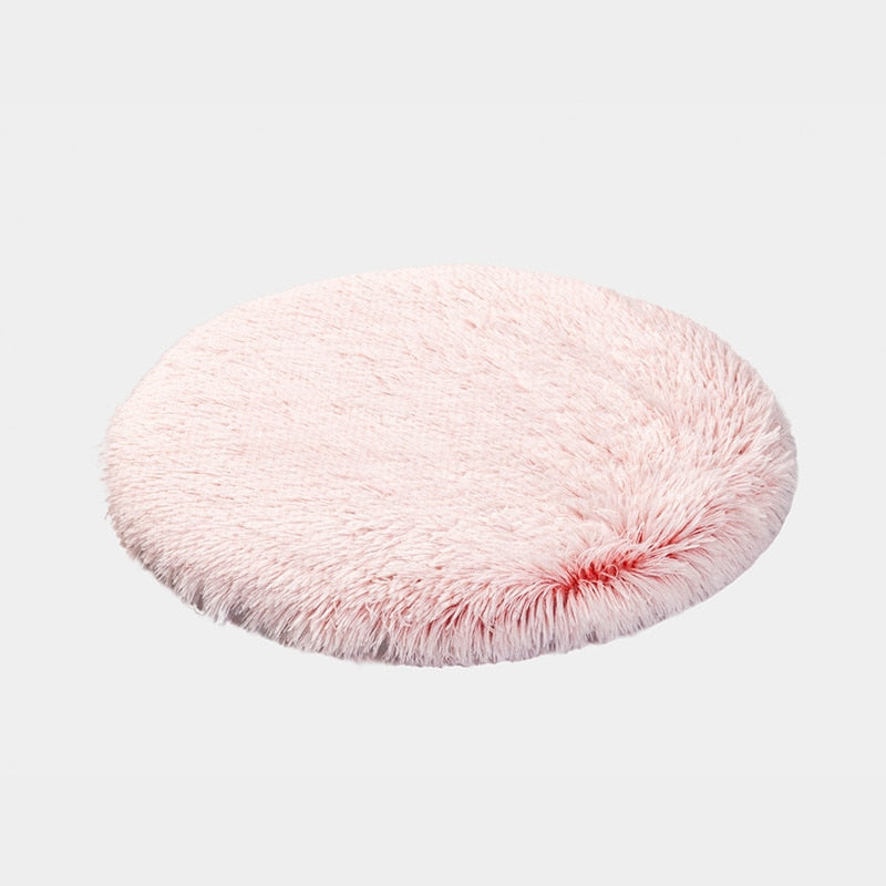 Long Plush Pet Soft Fleece Pad Thickened Pet Sleeping Mat Round Pet Blanket Bed Mat For Puppy Dog Cat Cushion Pet Accessories