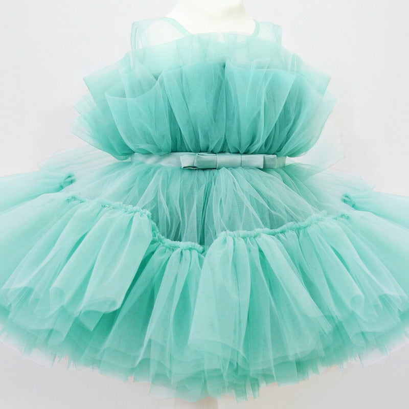 Baby Girl Tutu Party Gown Flower Girls Dresses for Wedding 1 2 3 4 5 Years