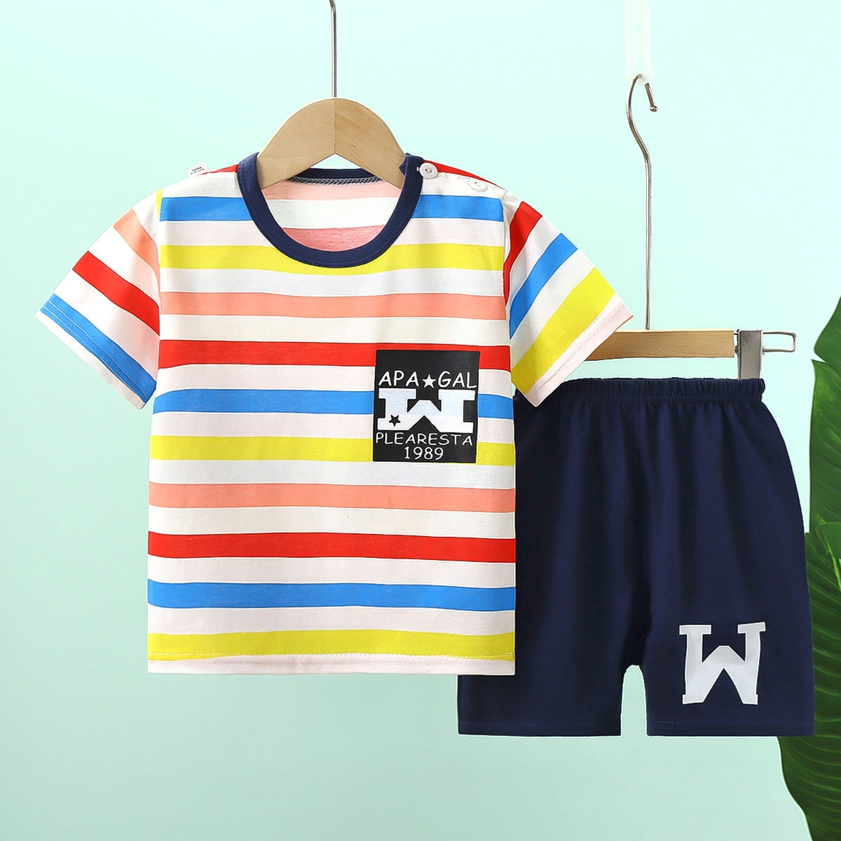 Disney Summer Cotton Baby Sets short sleeve Boy T-shirt + Shorts Sets Toddler Clothing Baby Boy Clothes