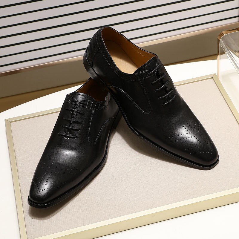 2022 New Genuine Leather Men's Dress Shoes Handmade