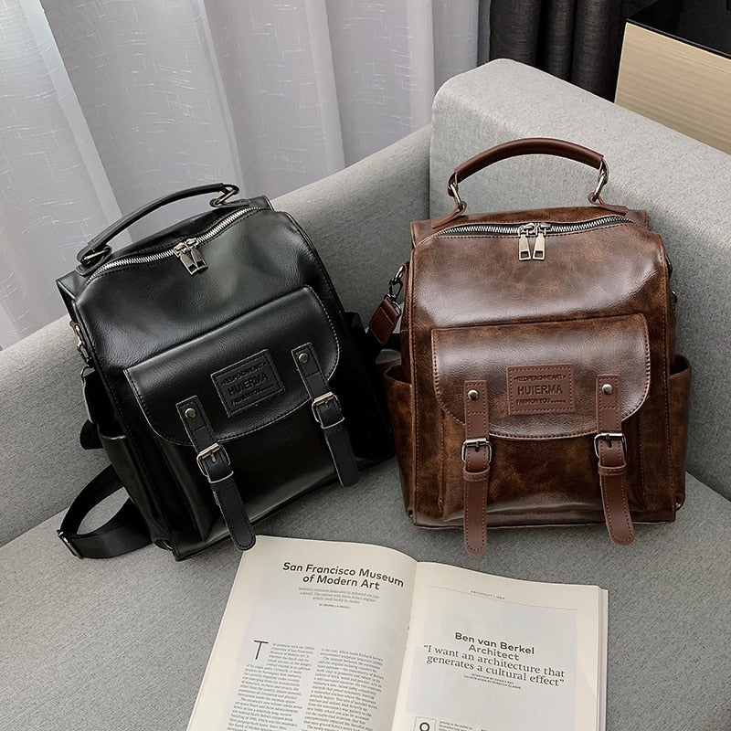 Women Pu Leather Backpack Fashion Rucksack Brand Designer Shoulder Bag Large Capacity Travel School