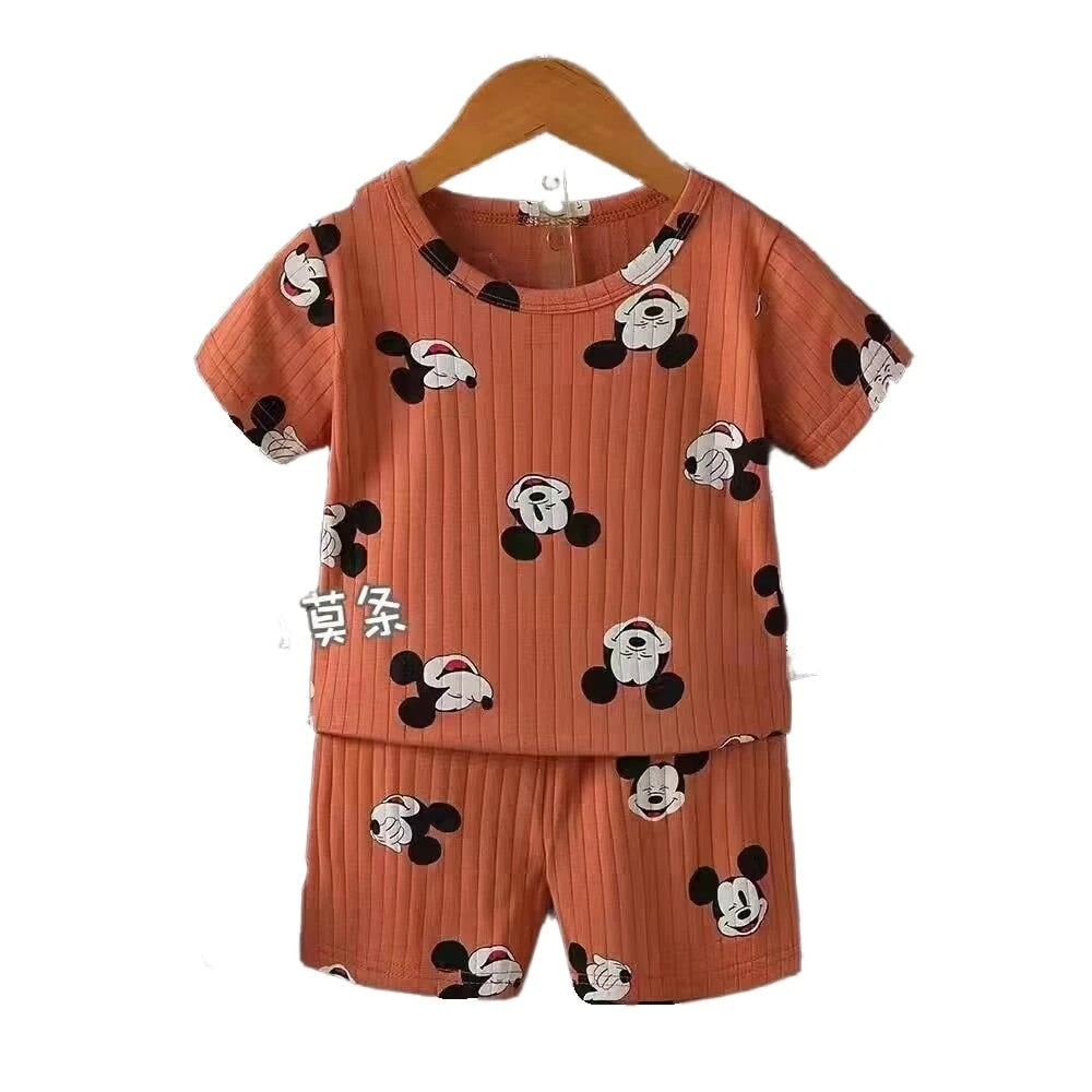 Disney Summer Cotton Baby Sets short sleeve Boy T-shirt + Shorts Sets Toddler Clothing Baby Boy Clothes