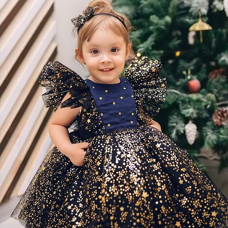 Baby Girl Tutu Party Gown Flower Girls Dresses for Wedding 1 2 3 4 5 Years
