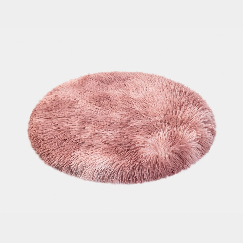 Long Plush Pet Soft Fleece Pad Thickened Pet Sleeping Mat Round Pet Blanket Bed Mat For Puppy Dog Cat Cushion Pet Accessories