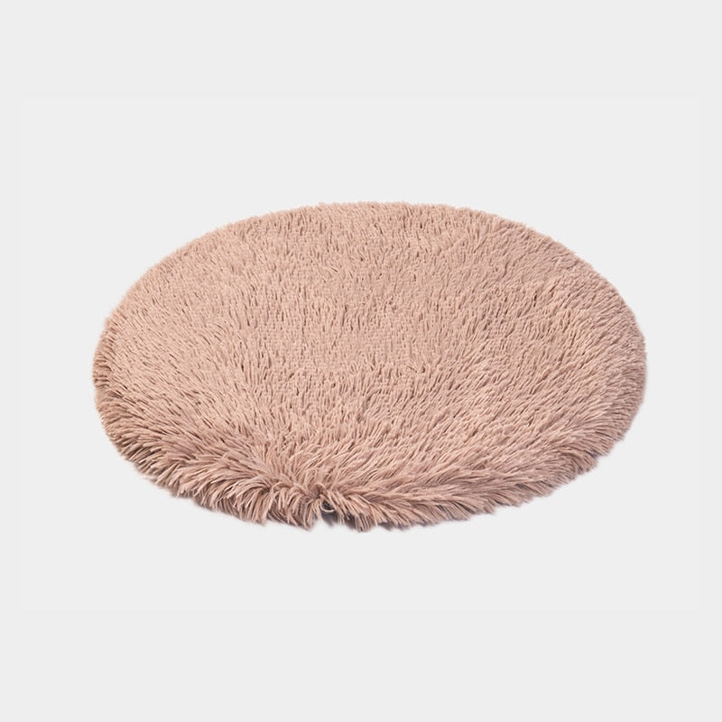 Long Plush Pet Soft Fleece Pad Thickened Pet Sleeping Mat Round Pet Blanket Bed Mat For Puppy Dog Cat Cushion Pet Accessories