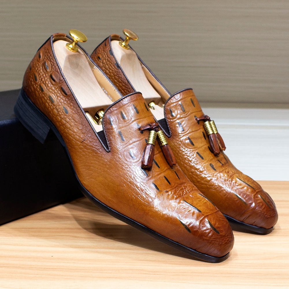 Luxury Mens Tassel Loafer Genuine Leather Dress Shoes Crocodile Prints – Mega Mart Center Luxury Mens Tassel Loafer Genuine Leather Dress Shoes Crocodile Prints – Mega Mart Center