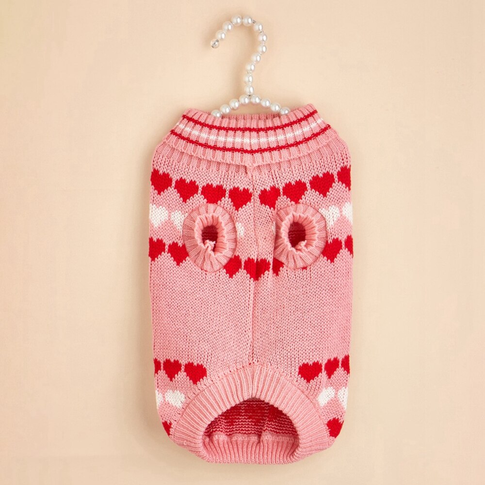Valentines Day Pet Clothing Winter Warm Dog Coat Cat Sweater for Small Medium Dogs Chihuahua Bulldogs Puppy Lover Costume