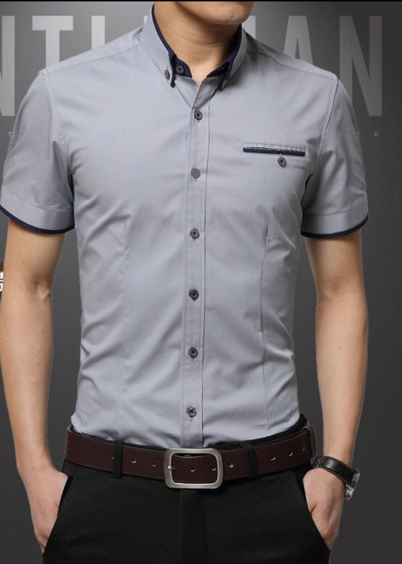 2023 New Arrival Brand Men's Summer Business Shirt Short Sleeves