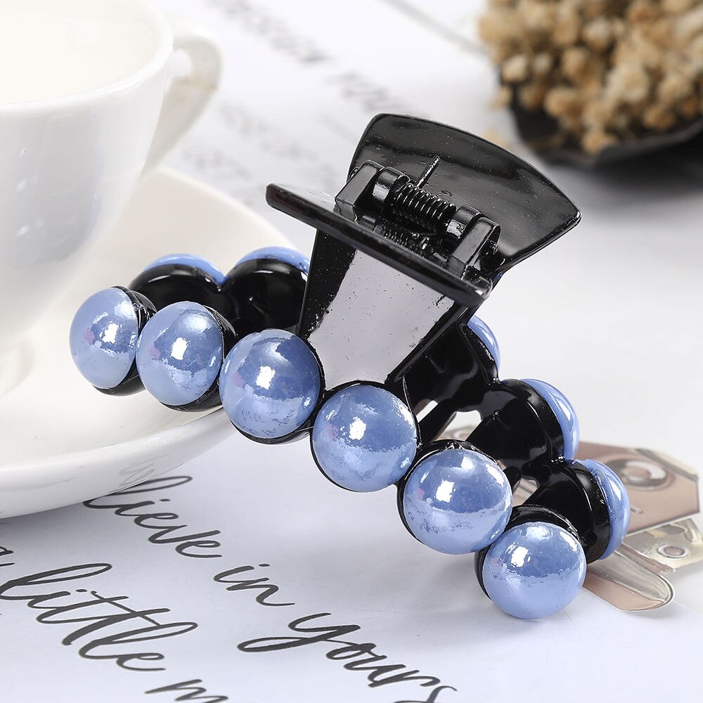 AWATYR 2021 New Hyperbole Big Pearls Acrylic Hair Claw Clips Big Size
