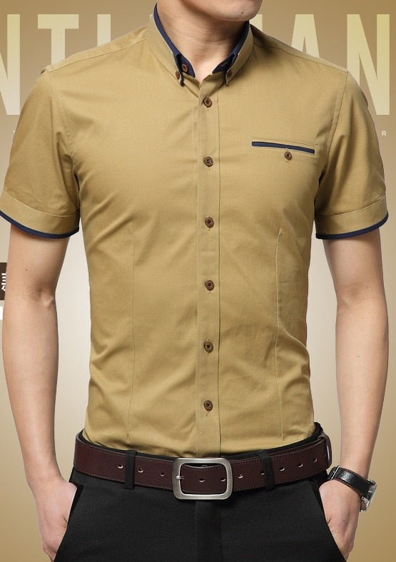 2023 New Arrival Brand Men's Summer Business Shirt Short Sleeves