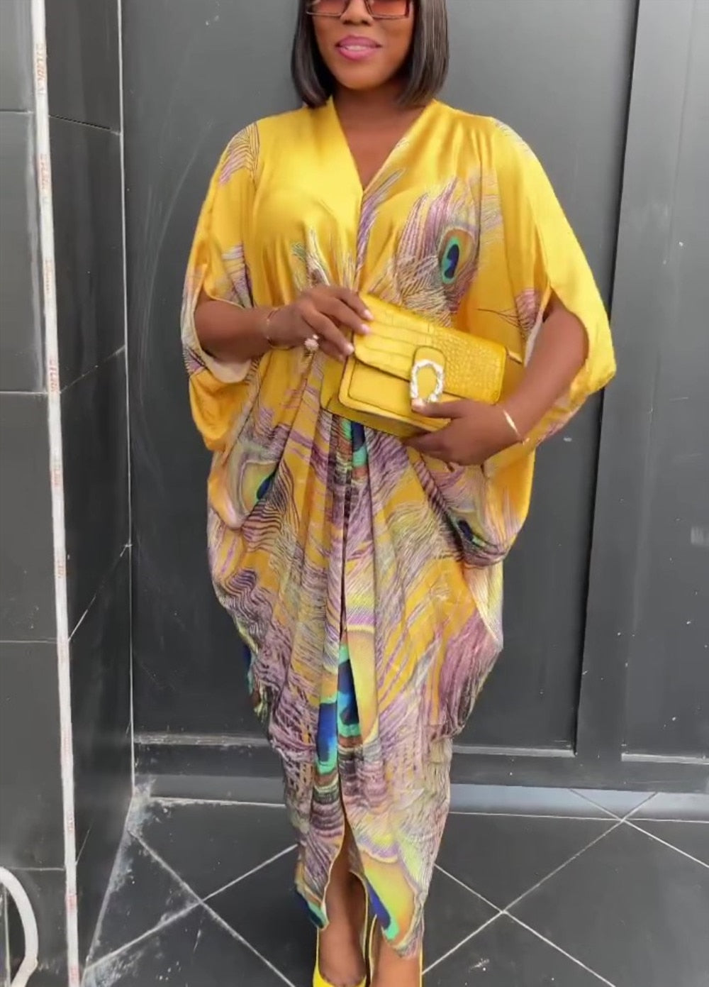 Summer African Printed Maxi Dress Women Causal V Neck Flare Ruffle Sle Mega Mart Center Summer African Printed Maxi Dress Women Causal V Neck Flare Ruffle Sle Mega Mart Center