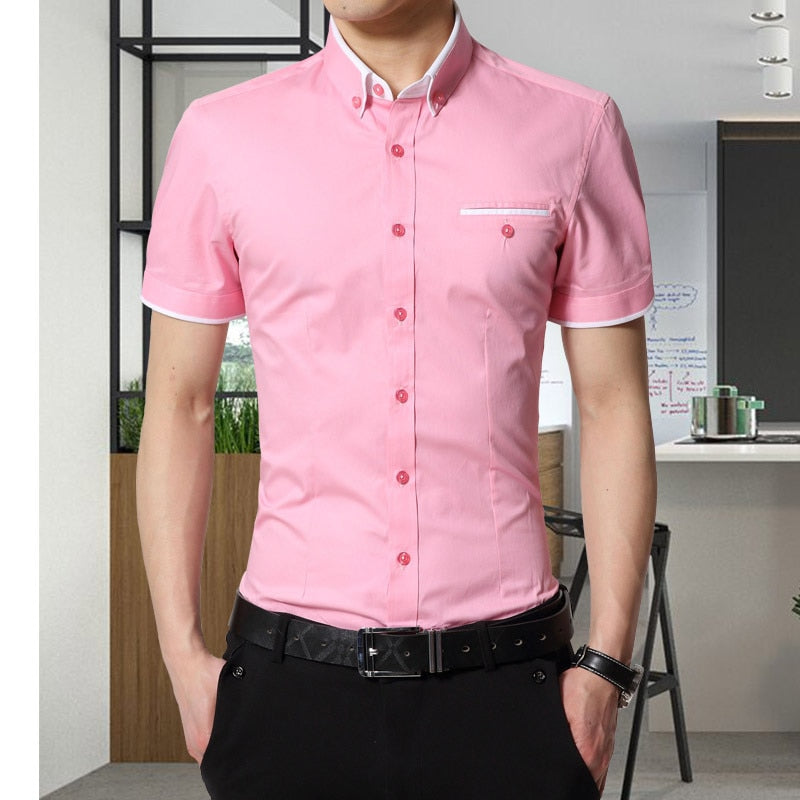 2023 New Arrival Brand Men's Summer Business Shirt Short Sleeves