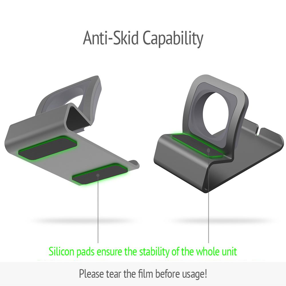 Exquisite Aluminum Silicon Bracket Charger Dock Station Charging Holder for Apple Watch Stand Serie SE/8/7/6/5/4/3/2/1