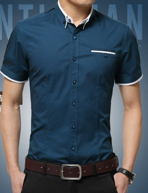 2023 New Arrival Brand Men's Summer Business Shirt Short Sleeves