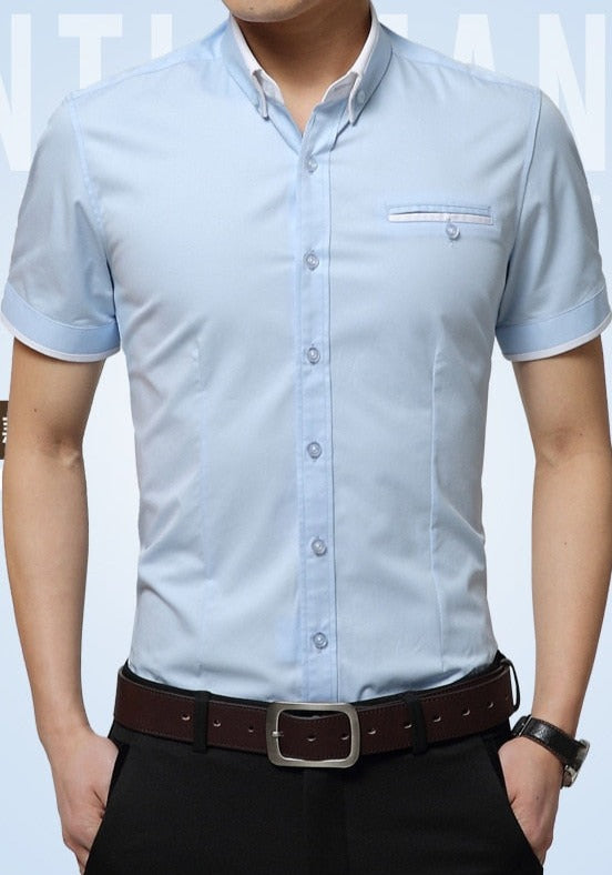 2023 New Arrival Brand Men's Summer Business Shirt Short Sleeves