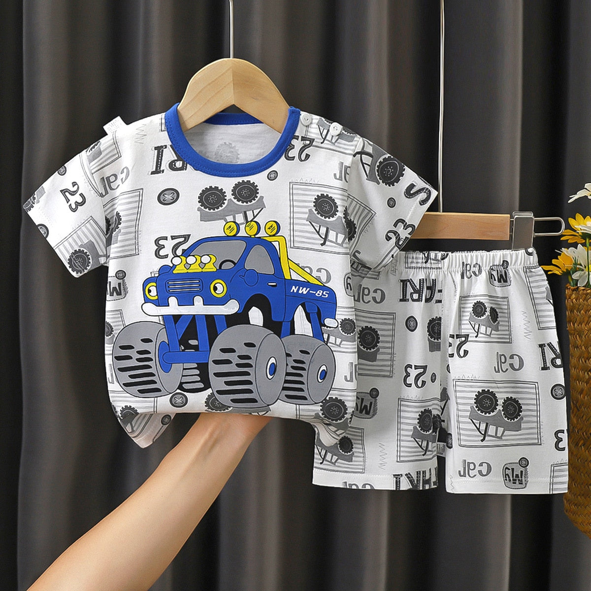 Disney Summer Cotton Baby Sets short sleeve Boy T-shirt + Shorts Sets Toddler Clothing Baby Boy Clothes