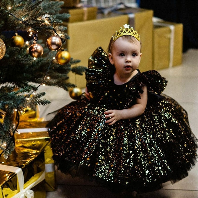 Baby Girl Tutu Party Gown Flower Girls Dresses for Wedding 1 2 3 4 5 Years