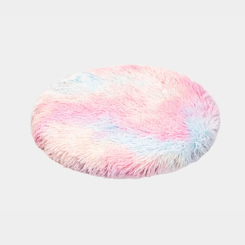 Long Plush Pet Soft Fleece Pad Thickened Pet Sleeping Mat Round Pet Blanket Bed Mat For Puppy Dog Cat Cushion Pet Accessories