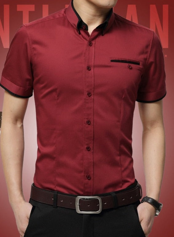 2023 New Arrival Brand Men's Summer Business Shirt Short Sleeves