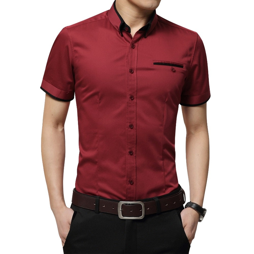 2023 New Arrival Brand Men's Summer Business Shirt Short Sleeves