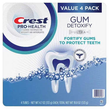 Crest Gum Detoxify Ultra Toothpaste 4.7 oz (Pack of 4)