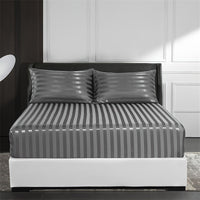 Luxurious Striped Woven Fitted Sheet - Soft, Breathable & Easy-Care Design for Superior Comfort and Healthy Sleep
