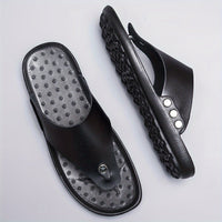 Men's Thong Sandals, Casual Lightweight Flip-flops Shoes Toe Post Sandals For Indoor Outdoor Walking, Beach Shoes For Spring And Summer