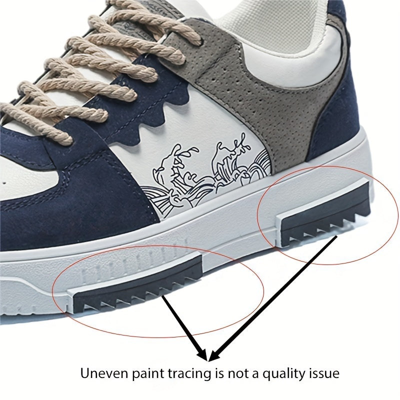 Men's Trendy Skate Shoes, Non-Slip Sneakers, Men's Footwear
