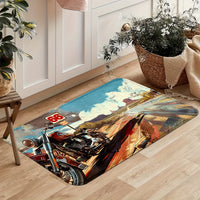 1/2pcs, Motorcycles And Route 66 Kitchen Rugs Non Slip Washable Thicken Kitchen Mat Kitchen Carpet Rugs For Kitchen Floor Kitchen Mats For Floor Kitchen Rugs Non Slip Kitchen Runner