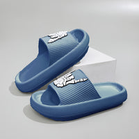 Men's Trendy Rock & Roll Gesture Pattern Open Toe Breathable Chunky Slippers, Comfy Non Slip Anti Odor EVA Slides, Men's Footwear