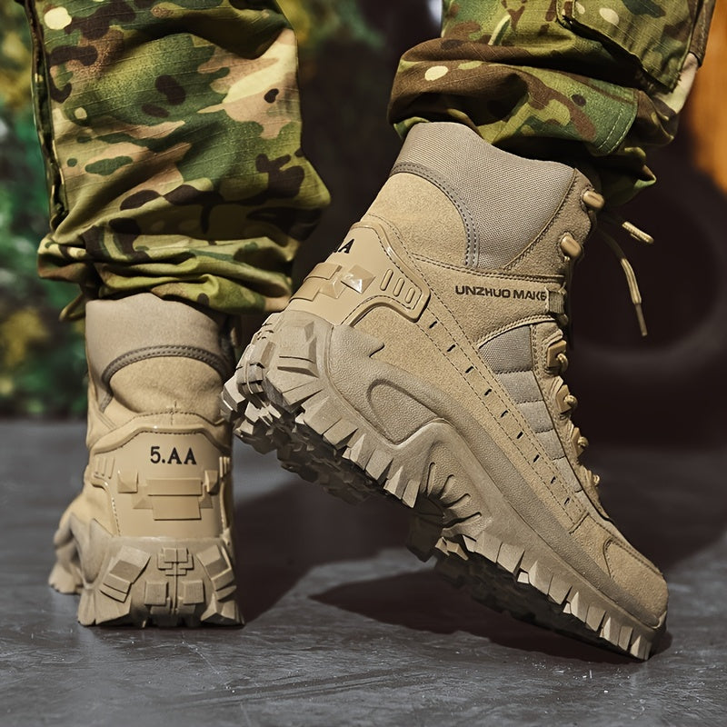 Mens Premium Suede Hiking Boots - Ultra-Durable, Anti-Skid Traction, Pillow Comfort - Perfect for Excursions, Trekking, and Hunting Adventures