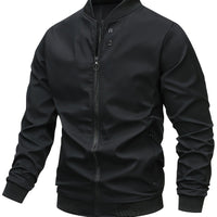 Men's Lightweight Spring Fall Windbreaker Jacket Coat Men's Windproof Outdoor Casual Stylish Zipper Pocket Jacket
