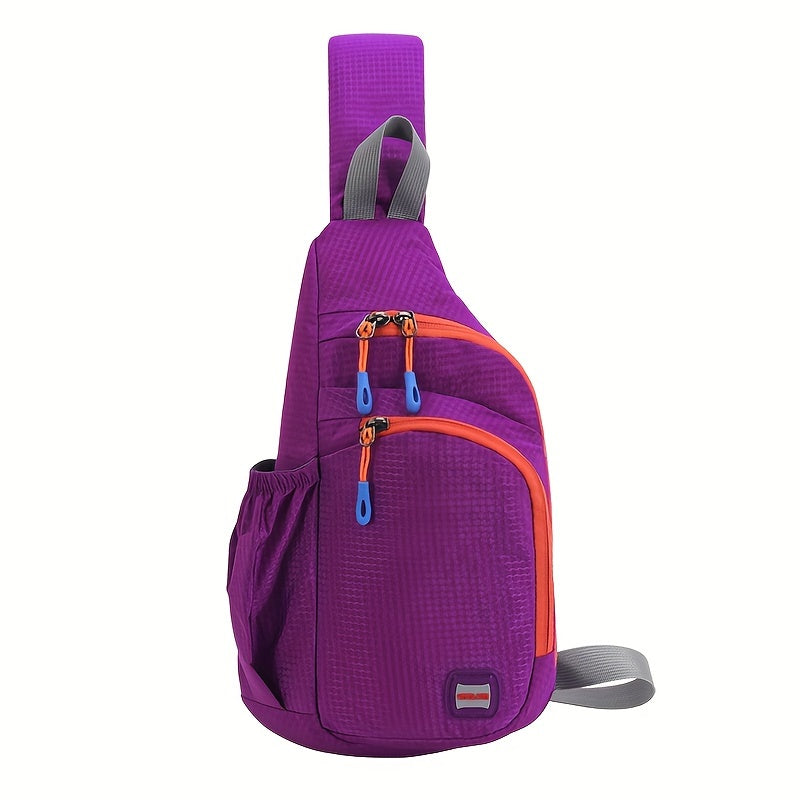 Rugged Waterproof Nylon Waist Pack - Stylish Sling Bag with Secure Zipper Compartment & Handy Side Pocket for Outdoor Adventures