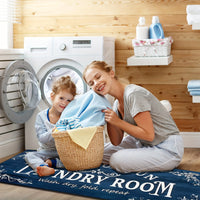 1pc Non Slip Laundry Room High Quality Runner Rug, Decor Non-Skid Comfort Standing Mat Machine Washable Text Design Laundry Mat, Floor Mats & Matting for Kitchen, Porch, Bathroom, Hotel, Commercial Laundry Rooms, And Home