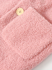 JOMAKE Girls' Winter Coat - Pastel Pink & Ombre Jacket with Button Front Closure, Soft Fleece-Lined Lapel Collar, Non-Stretchy Fabric for Everyday & Formal Events, Long Sleeve Casual Outerwear for School, Travel - Cute Korean