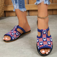 Women's Solid Color Slide Sandals, Casual Cutout Slip On Outdoor Shoes, Comfortable Faux Leather Shoes