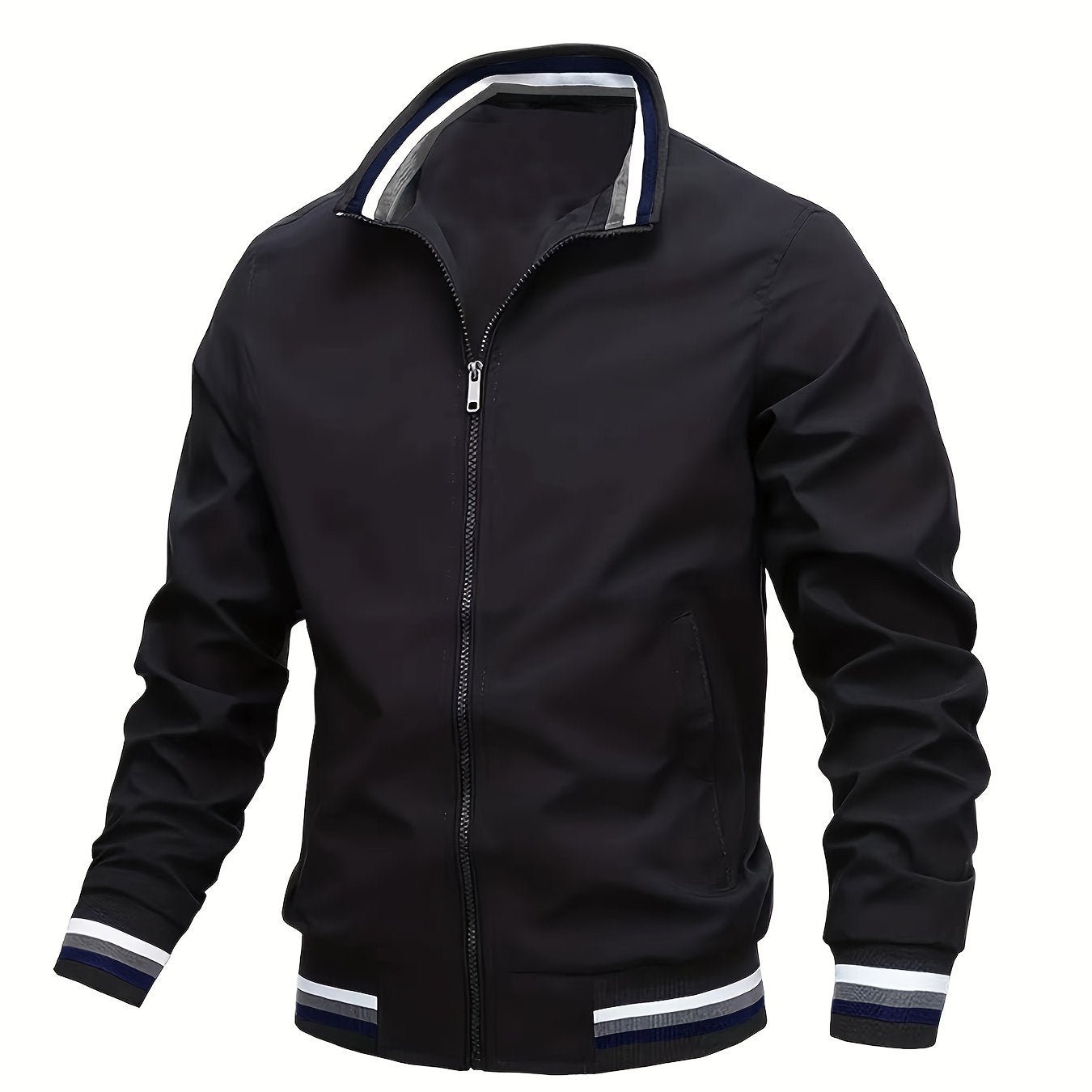 Men's Casual Baseball Jacket Coat Regular Fit College Hipster Windbreaker For Spring Autumn