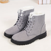[Winter Snow Boots] Slip-Resistant & Plush Lined Women's Winter Snow Boots | PU Sole, Lace-Up Closure, Cushioned Insole - Cold Weather Boots for Everyday & Formal Outfits - Extended Sizes up to US Women's 44 (EU 43) - Black B