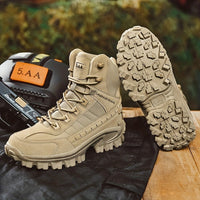 Mens Premium Suede Hiking Boots - Ultra-Durable, Anti-Skid Traction, Pillow Comfort - Perfect for Excursions, Trekking, and Hunting Adventures