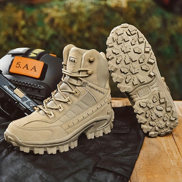 Mens Premium Suede Hiking Boots - Ultra-Durable, Anti-Skid Traction, Pillow Comfort - Perfect for Excursions, Trekking, and Hunting Adventures