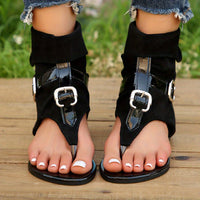 Womens Comfortable Flat Thong Sandals with Adjustable Buckle - Lightweight Summer Footwear featuring Back Zipper - Perfect for Koningsdag Celebrations