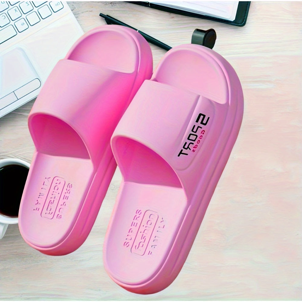 Men's Solid Color Open Toe Breathable EVA Anti Odor Slippers, Comfy Non Slip Casual Durable Slides, Men's Footwear