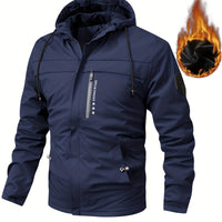 Men's Warm Fleece Casual Winter Hooded Jacket Coat For Outdoor Activities