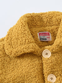 JOMAKE Girls' Winter Coat - Pastel Pink & Ombre Jacket with Button Front Closure, Soft Fleece-Lined Lapel Collar, Non-Stretchy Fabric for Everyday & Formal Events, Long Sleeve Casual Outerwear for School, Travel - Cute Korean